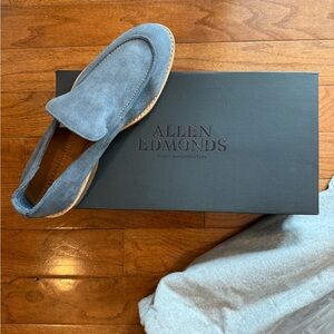 Allen Edmonds Blue Suede Loafers Slip-On